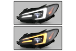 Spyder Apex LED Headlights for LED Fitted Vehicles Black (15-21 WRX/STI)