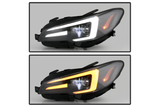Spyder Apex LED Headlights for LED Fitted Vehicles Black (15-21 WRX/STI)