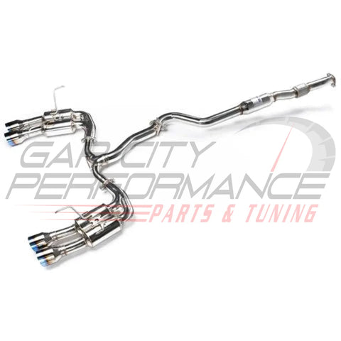 Invidia Gemini R400 Titanium Burnt Quad Tip Cat-Back Exhaust (2022+ Wrx)
