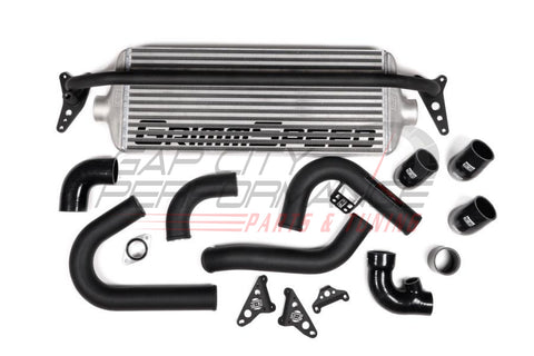 Grimmspeed Front Mount Intercooler Kit Silver Core W/ Black Piping (2015+ Wrx)