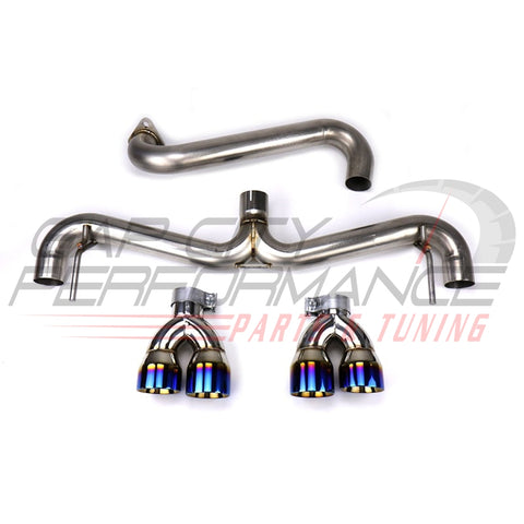 FactionFab Axle Back Exhaust w/ Burnt Tips (08-14 WRX/STI) HATCHBACK ONLY