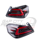 Spec-D Sequential Led Tail Lights Glossy Black Housing (2015+ Wrx/sti) Clear Lens And Red Bar