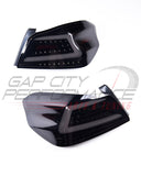 Spec-D Sequential Led Tail Lights Glossy Black Housing (2015+ Wrx/sti) Smoked Lens And White Bar